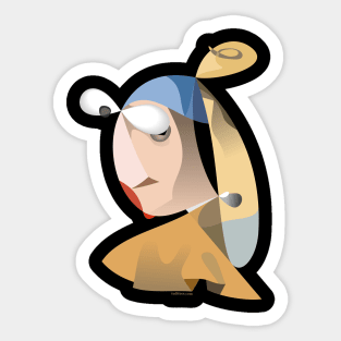 Girl with a Pearl Earring Sticker